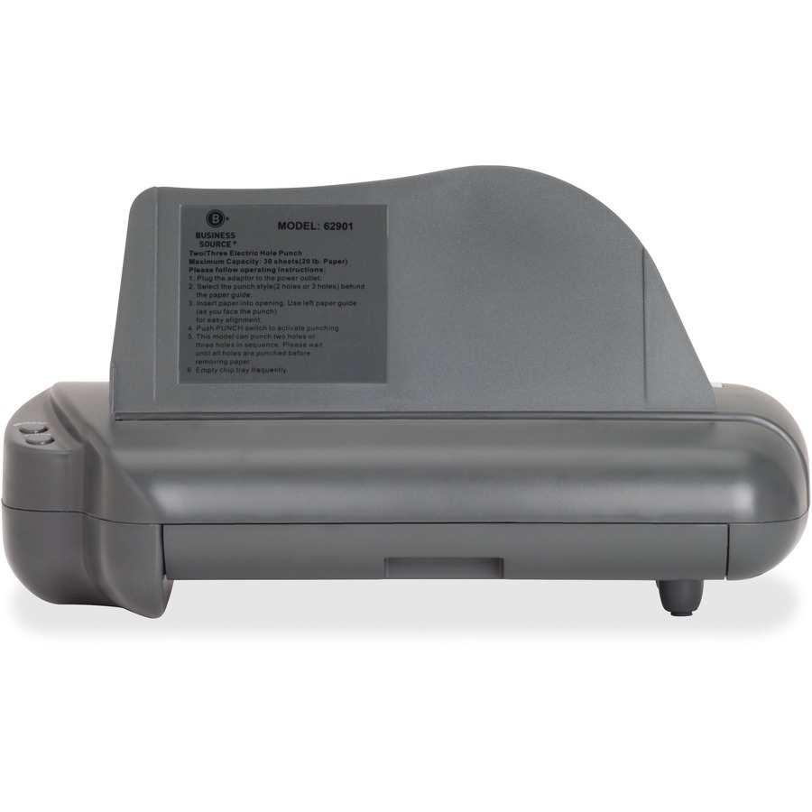 Business Source Electric Adjustable 3-Hole Punch
